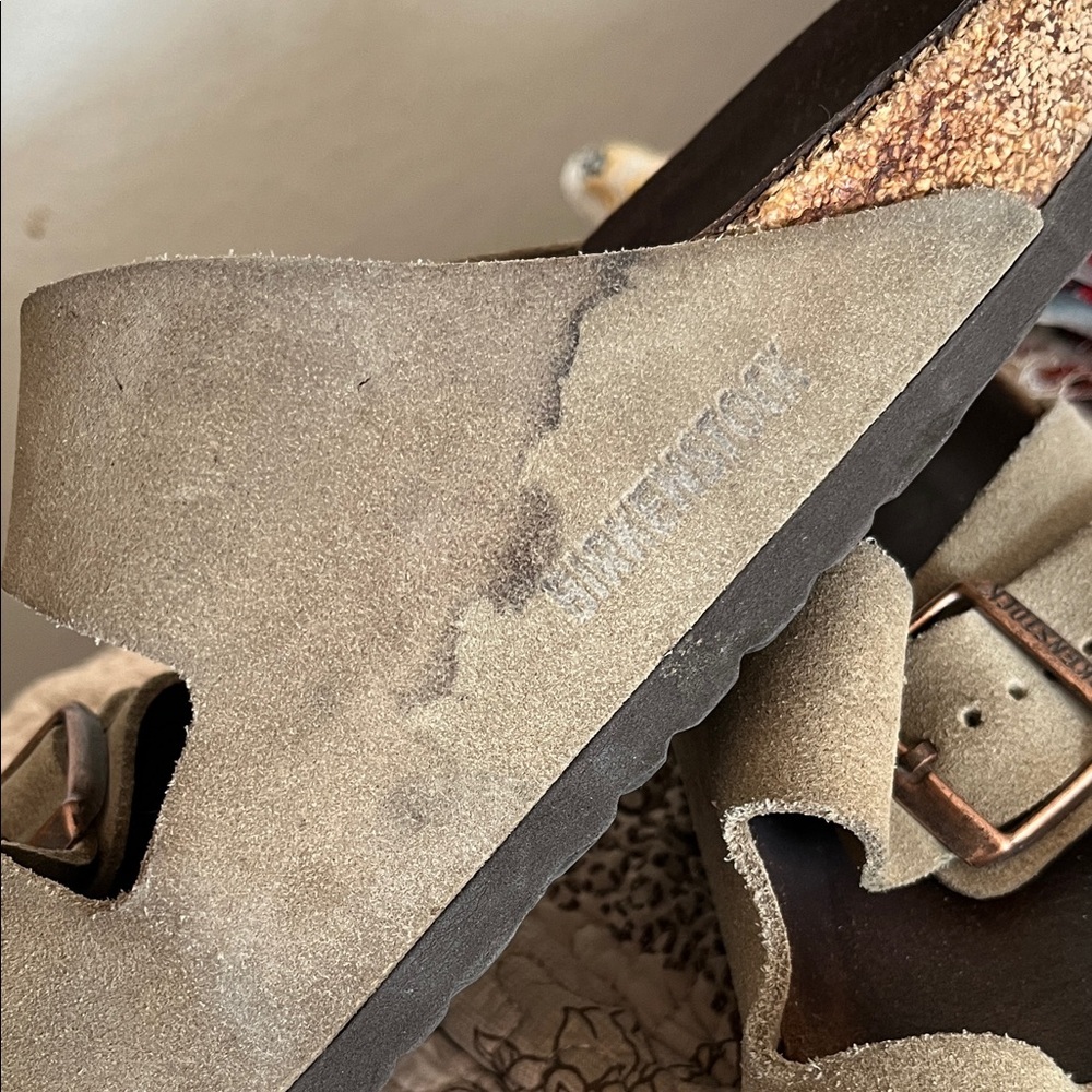 Birkenstock Arizona Suede Sandals Size 38 - Picture 3 of 6